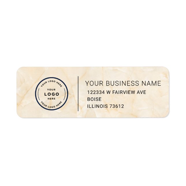 Étiquette Elegant Custom Business Return Address Label (Devant)