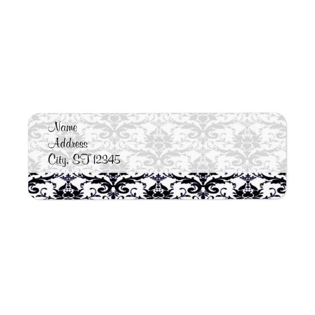 Étiquette Elegant Damask (Devant)