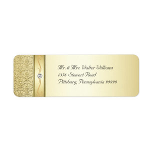 Étiquette élégant de diamant de damassé de l'o