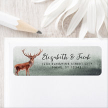 Elegant Deer Buck Mariages Adresse de retour