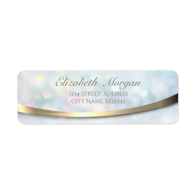 Étiquette Élégant Design Moderne Sophistiqué, Bokeh (Devant)