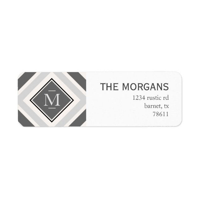 Étiquette Elegant Diamond | Return Address Label (Devant)