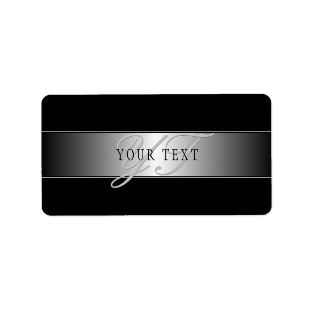 Étiquette Élégant écriture de script de monogramme modifiabl (Devant)