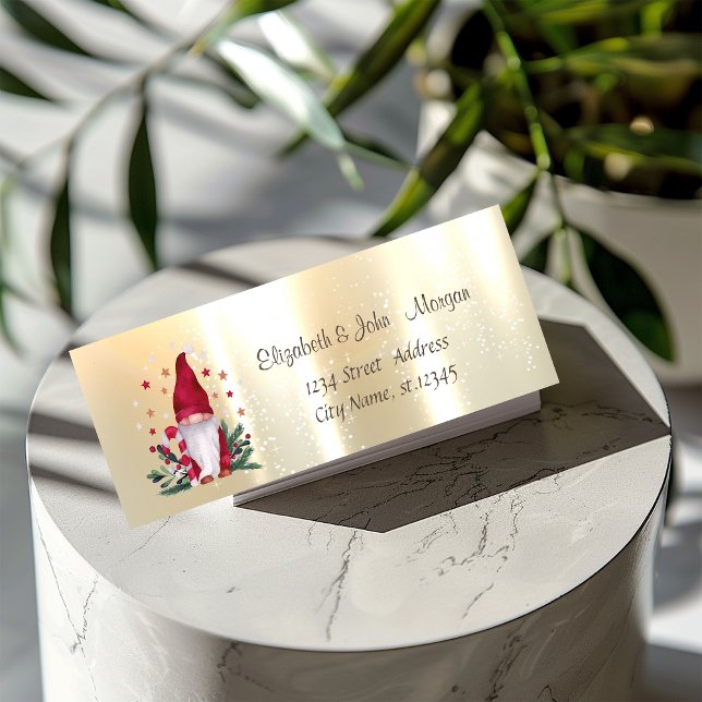 Étiquette Élégant, élégant Gold Nordic Gnome (Créateur téléchargé)