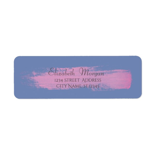 Étiquette Élégant élégant moderne Aquarelle Brosse (Devant)