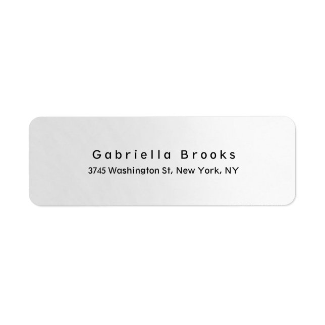 Étiquette Élégant, élégant, moderne, élégant, unique, gris c (Devant)