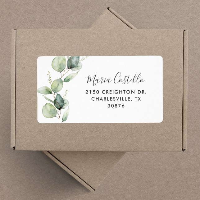 Étiquette Elegant Eucalyptus Quinceanera Adresse (Elegant Eucalyptus Quinceanera Address Label)