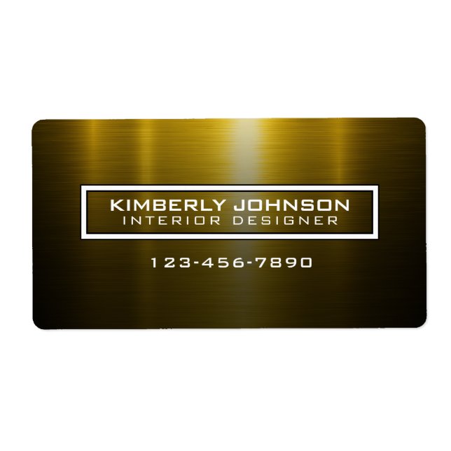 Étiquette Elegant Gold and Black Label Design (Devant)