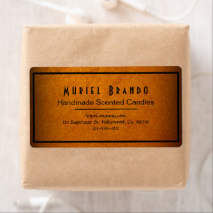 Étiquette Elegant Gold Candle Company V4 Retour Adresse Labe