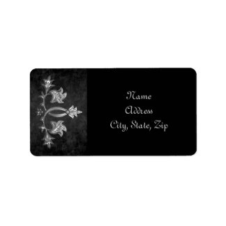 Étiquette Élégant gothique foncé romance mariage adresse
