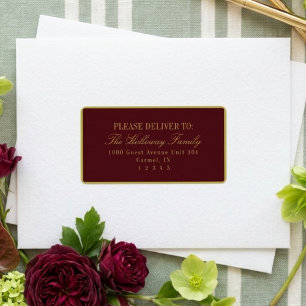 Étiquette Élégant graphique de mariage formel chartreuse bor