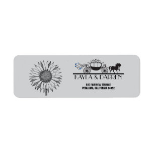 Étiquette Elegant Horse & Buggy Adresse de retour