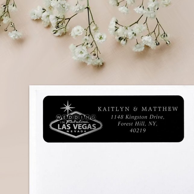 Étiquette Elégant Las Vegas Destination Mariage (Créateur téléchargé)