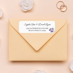 Étiquette Élégant Mariage Floral Adresse de retour