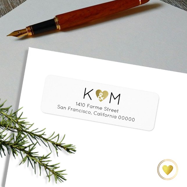 Étiquette Elégant mariage romantique blanc (Créateur téléchargé)