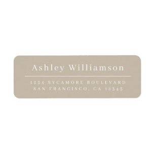Étiquette Elegant Minimal Chic Gray Return Address