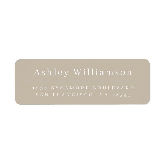 Étiquette Elegant Minimal Chic Gray Return Address  (Devant)