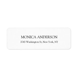 Étiquette Élégant minimaliste moderne blanc
