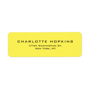 Étiquette Élégant minimaliste moderne Jaune clair