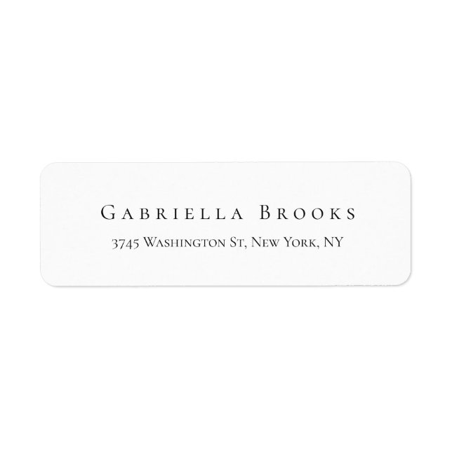 Étiquette Élégant minimaliste professionnel élégant moderne  (Devant)