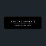 Étiquette Élégant minimaliste simple Mariage moderne<br><div class="desc">Simple minimaliste noir et blanc Mariage moderne étiquette de adresse. S'il vous plaît trouver d'autres modèles et variantes de mon magasin "blissweddingpaperie". Et n'hésitez pas à me contacter pour plus de personnalisation ou de correspondance d'articles.</div>