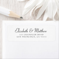 Elegant Modern Simple Script Return Address