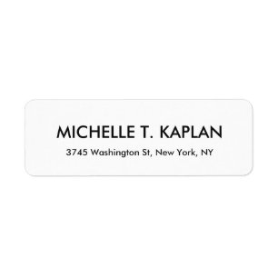 Étiquette Élégant moderne minimaliste noir & blanc