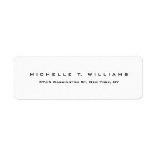 Étiquette Élégant moderne noir blanc minimaliste