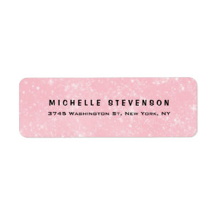 Étiquette Élégant moderne rose femme minimaliste personnel