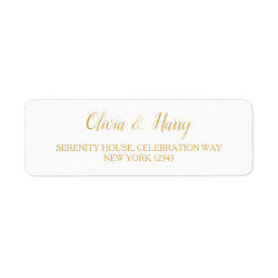 Étiquette Élégant Moderne Simple Mariage Adresse de retour É