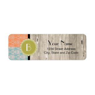 Étiquette Elégant motif de séparation avec monogramme