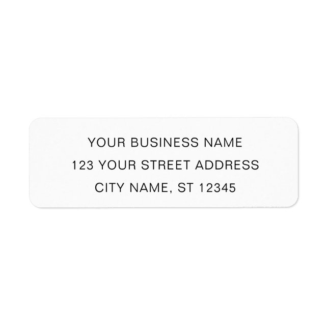 Étiquette Élégant noir blanc minimaliste (Devant)