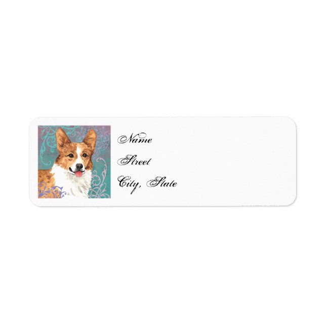 Étiquette Elégant Pembroke Welsh Corgi (Devant)
