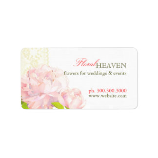 Étiquette Elegant Peony Business Marketing