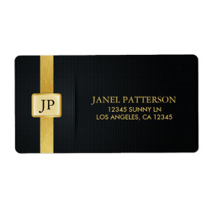 Étiquette Élégant professionnel Black and Gold