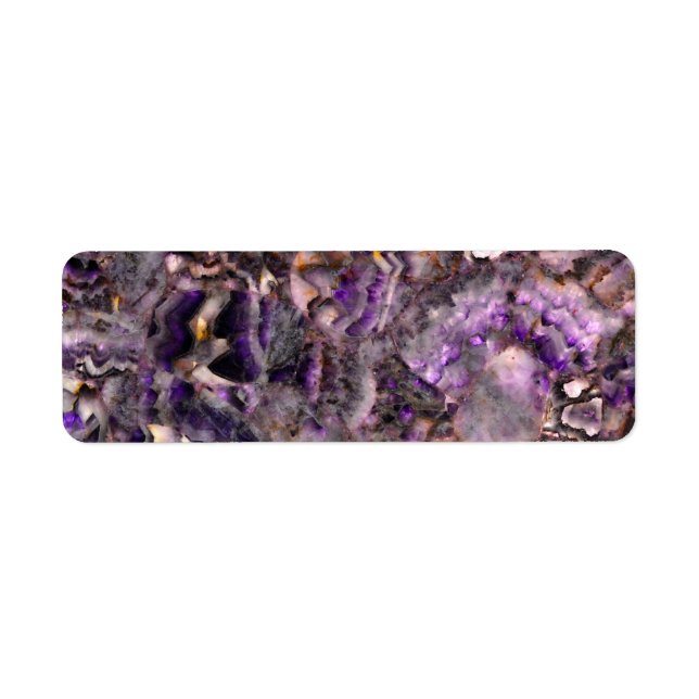 Étiquette Elégant quartz de granit violet (Devant)