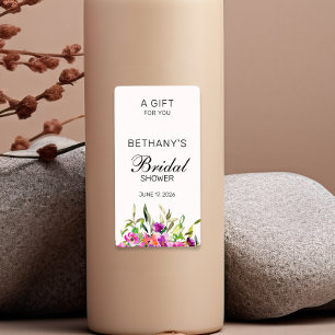 Étiquette Élégant Sanitizer à Fête des mariées Florale