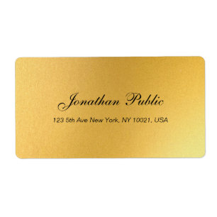 Étiquette Élégant Script Professional Gold Modèle Livraison