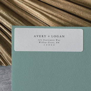 Étiquette Elegant Script Return Address Label