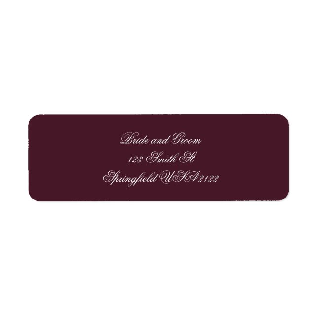Étiquette Elegant Script Return Address Labels (Devant)