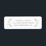 Étiquette Elégant Terrain Vert Aquarelle Adresse de retour<br><div class="desc">Avec une belle et délicate aquarelle verdure qui encadre votre adresse. Parfait pour toute occasion magnifique. Cela fait partie de ma collection "Earth Greenery".</div>