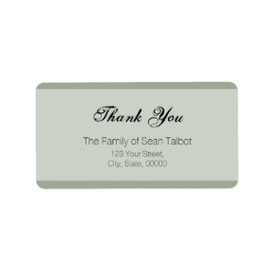 Étiquette Elegant Thank You Label Choose your color