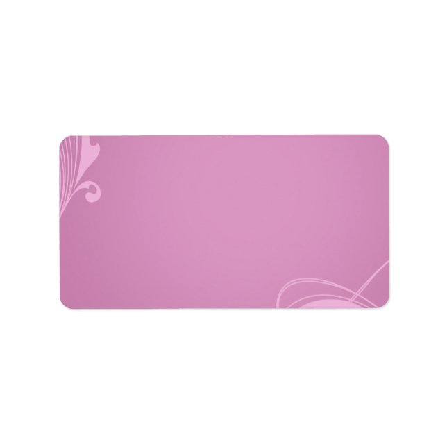 Étiquette Elégant tourbillon rose crème (Devant)
