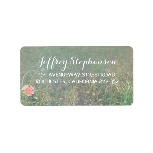 Étiquette Elégant Vintage de Meadow Summer (Devant)