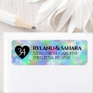 Étiquette Élégante 34e anniversaire du Mariage Opal