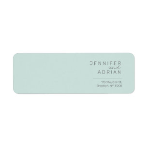 Étiquette Élégante Adresse de Retour Minimaliste Moderne Men