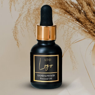 Étiquette Élégante bouteille de gouttelette d'huile essentie