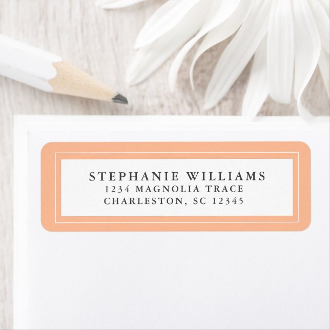 Étiquette Élégante calligraphie de mariage RSVP Tendance pêc (En situation)