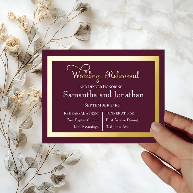 Étiquette Élégante calligraphie sur Dark Purple Adresse de r (Créateur téléchargé)