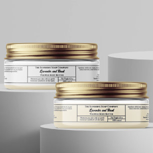 Étiquette Élégante de Pot de Crème pour Peau Clair